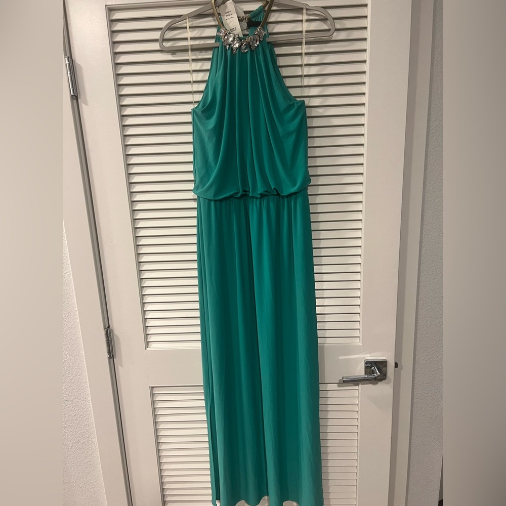 TEAL 🩱LONG DRESS - Picture 7 of 10